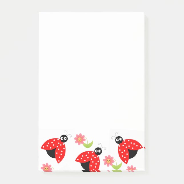 Post-it® Post-it Notes coccinelle florale (Devant)