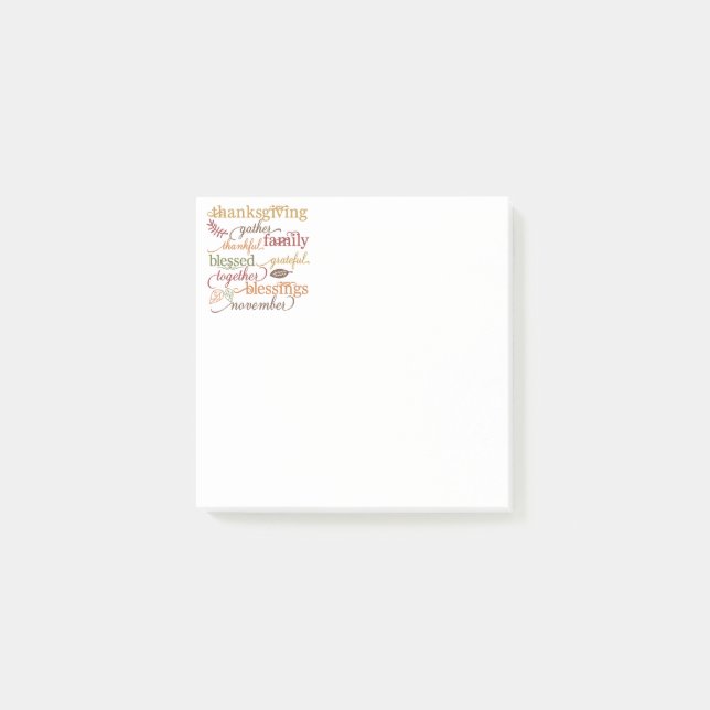 Post-it® Post-it-Notes de Thanksgiving (Devant)