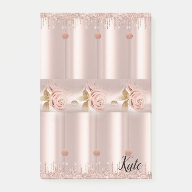 Post-it® Post-it Notes Parties scintillant rose (Devant)