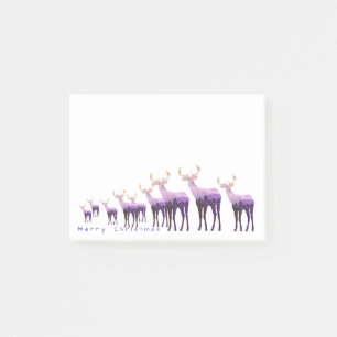 Post-it® Post-it-Notes-Purple Tones Deer Joyeux Noël