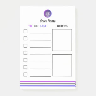 Post-it® Post-it Notes to Do List Notes Section JK Logo
