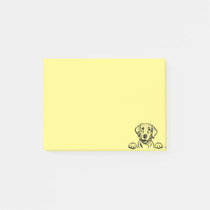 Post-it® Post-its jaune de 4 po x 3 po avec Black Lab