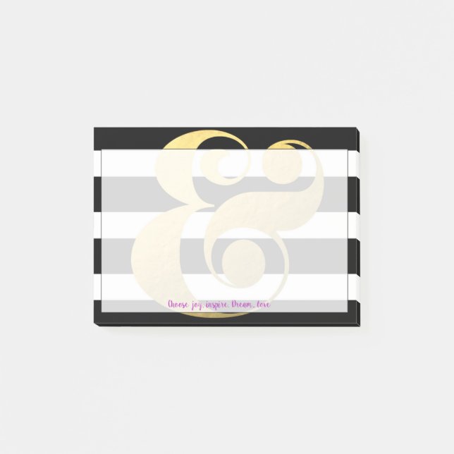 Post-it® Post-its métalliques et de rayures d'esperluète (Devant)