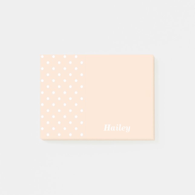 Post-it® Post personnalisé Point Polka Bisque Léger Notes (Devant)
