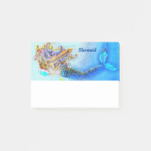 Post personnalisé Stick It Notes Mermaid Pastel