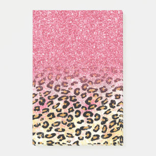 Post-it® Poster de animal léopard de parties scintillant r
