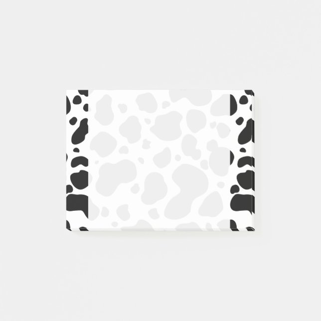 Post-it® Poster de animal noir et blanc de motif de taches (Devant)