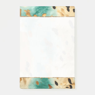 Post-it® Poster de animal noir Turquoise or