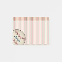 Poster De Baseball Striped Personnalisé Notes Cade