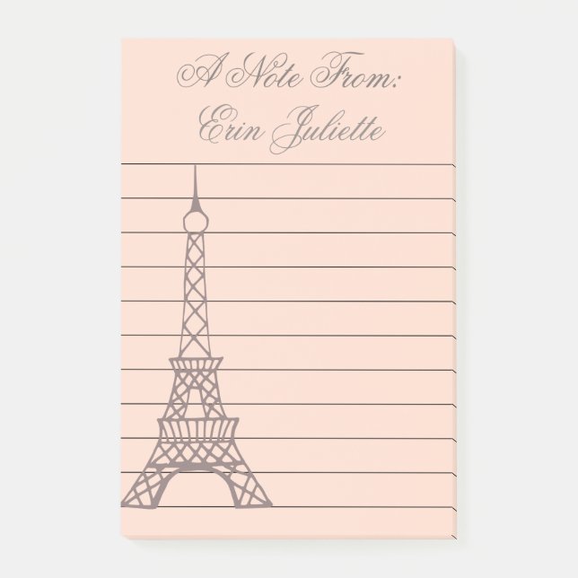 Post-it® Poster de fille personnalisée It Note Cadeau Tour  (Devant)