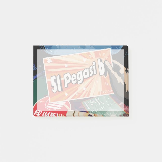 Post-it® Poster de l'espace rétro - Exoplanet Discovery 51  (Devant)