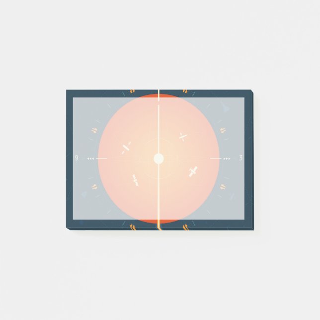 Post-it® Poster de l'horloge atomique Deep Space, version o (Devant)