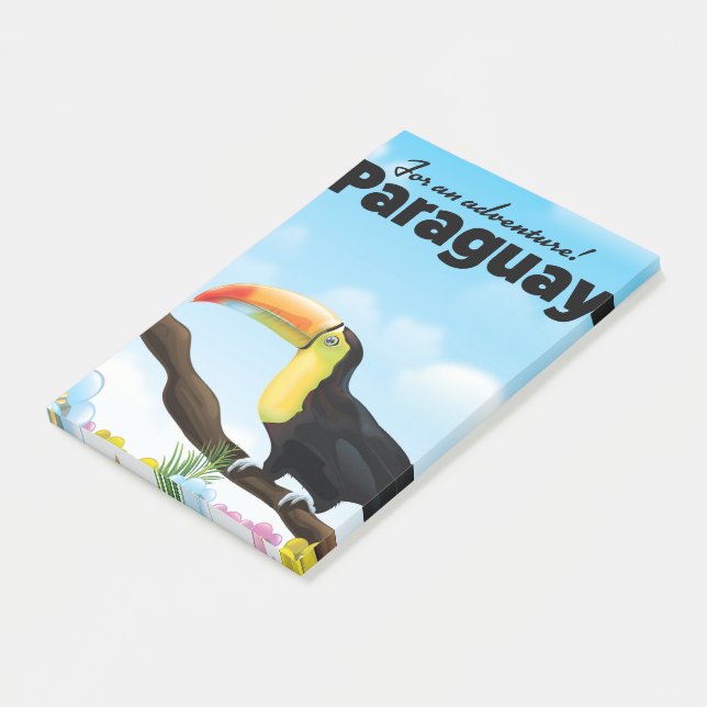 Post-it® poster de voyage Paraguay Toucan (Incliné)