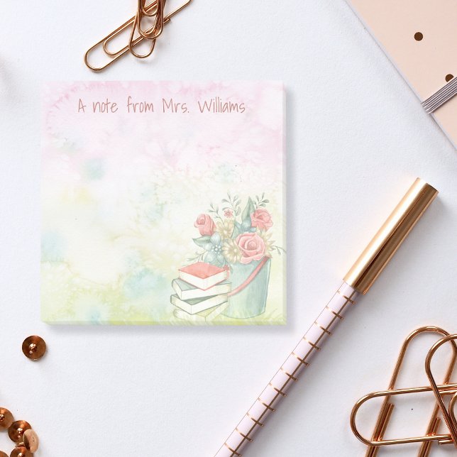 Post-it® Poster Personnalisé Notes It Pour Enseignants Nom  (Post it notes for teachers.)