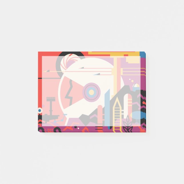 Post-it® Poster spatial Retro - Programme d'exploration de  (Devant)