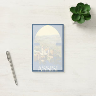 Post-it® Poster Vintage voyage D'Assise, Italie