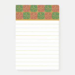Post-it® Postit alignés Fleur de Lis Rouge Vert Art