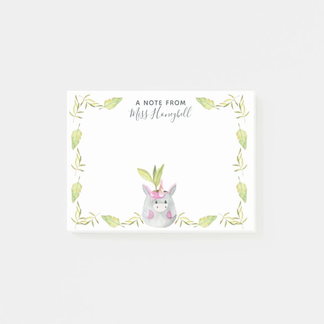 Post-it® Pot de plante licorne mignon Note personnalisée de (Devant)