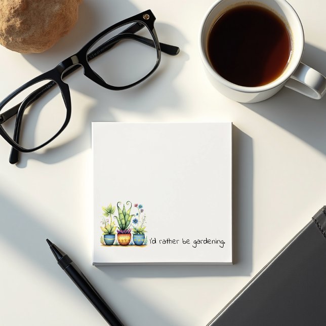 Post-it® Pots de fleurs originaux J'aimerais mieux jardiner (Créateur téléchargé)