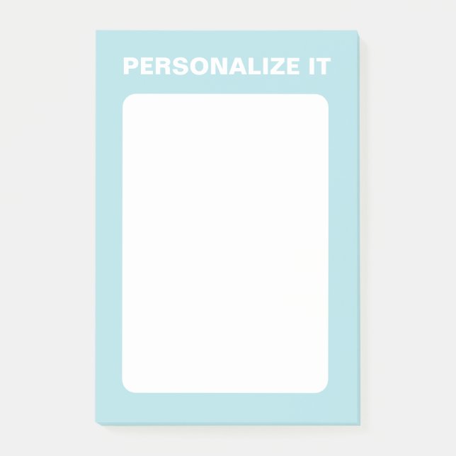 Post-it® Poudre Bleu Moderne Personnalisé Versatile (Devant)