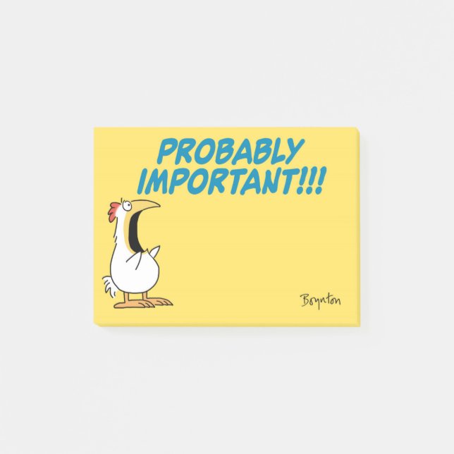 Post-it® Poulet de panique probablement important par Sandr (Devant)
