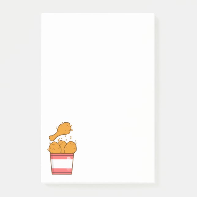 Post-it® Poulet frit avec seau (Devant)