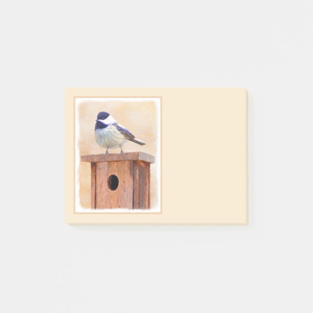 Post-it® Poulet sur la peinture d'oiseaux Art original (Devant)