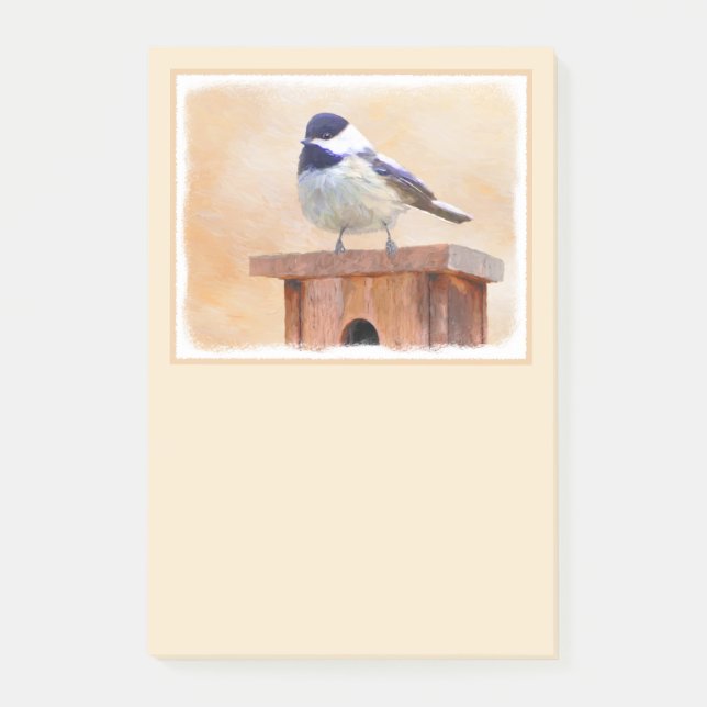 Post-it® Poulet sur la peinture d'oiseaux Art original (Devant)