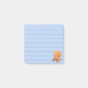 Post-it® Poulpe de dessin animé mignon avec impression de f