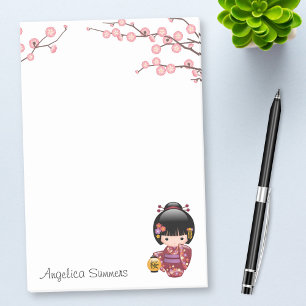 Post-it® Poupée de Sakura Kokeshi - fille de geisha de