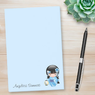 Post-it® Poupée Kokeshi d'hiver - Blue Mountain Geisha Girl