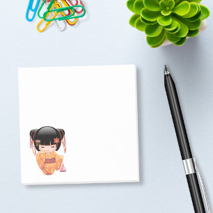 Post-it® Poupée Ume Kokeshi - Japonaise Pêche Geisha Girl