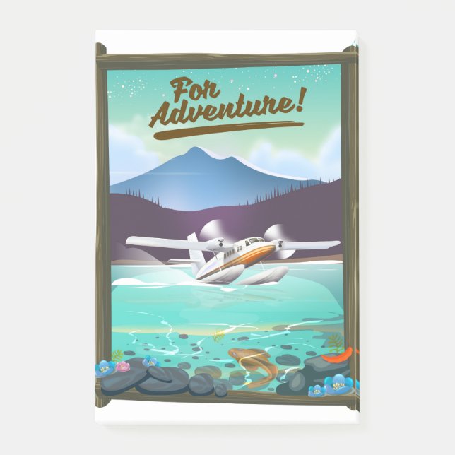 Post-it® Pour Aventure ! Affiche de voyage d'avion de mer (Devant)