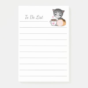 Post-it® Pour faire la liste des gâteaux de chat Kitten Po