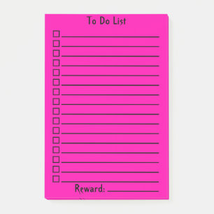 Post-it® Pour faire la liste   Rose intense