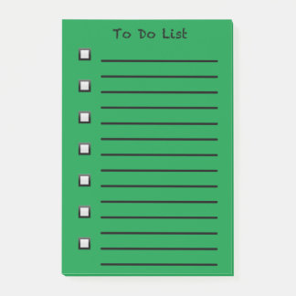 Post-it® Pour faire Liste des notes collantes Vert