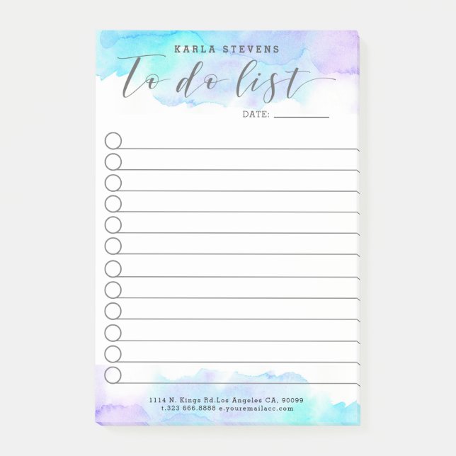 Post-it® Pour mettre en vente les aquarelles de typographie (Devant)