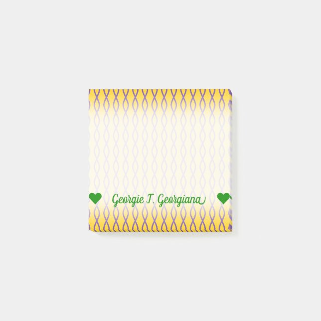 Post-it® Pourpre Chaîne-Comme le motif sur un arrière - (Devant)