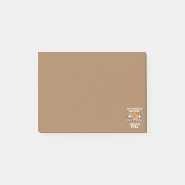 Post-it® Pourquoi Le Poulet Est-Il Allé À La Gym Animale Dr (Devant)