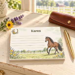 Post-it® Pré de cheval andalou bai personnalisé