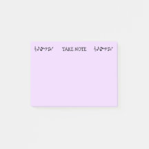 Prendre note Purple Music Post-it Notes