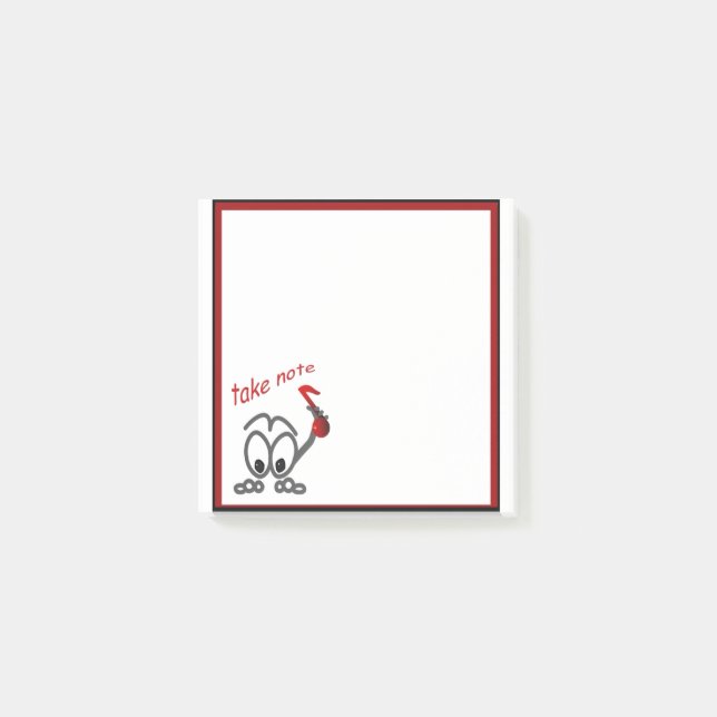 Post-it® Prenez Note Musique Professeur Funny Stickman Post (Devant)