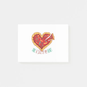 Post-it® Prenez une tranche de mon coeur de pizza