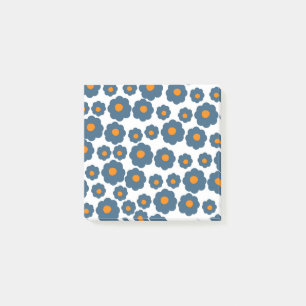 Post-it® Preppy Blue Orange Hippie Motif