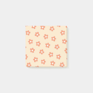 Post-it® Preppy Peach White Hippie Flower Motif
