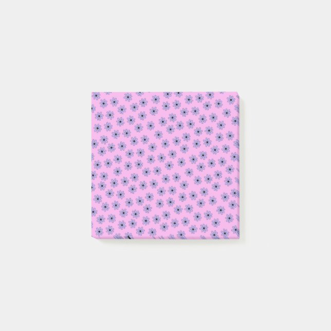 Post-it® Preppy violet bleu Hippie Motif (Devant)