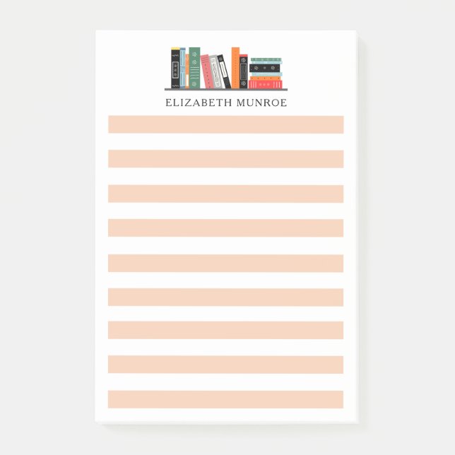 Post-it® Pretty Custom Name Book Lover (Devant)