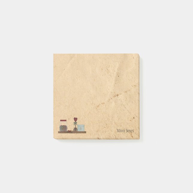 Post-it® Primitifs de campagne Nom personnalisé  (Devant)