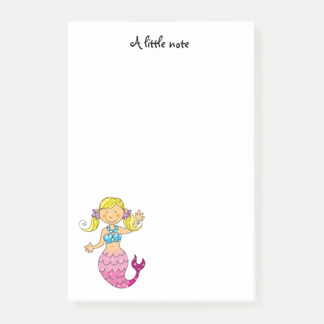 Post-it® princesse mignonne de sirène de mer (cheveux (Devant)