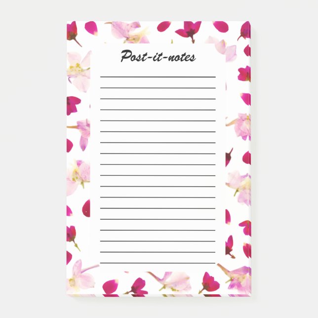 Post-it® Printemps Botanique Fleur sauvage fleurs pétales (Devant)